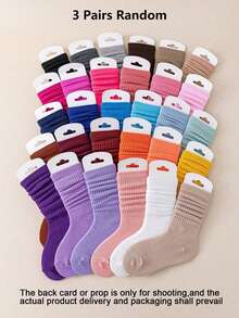 10 Pairs/Set Casual Solid Color Socks, Candy Color Cute Pink Sweet Princess Style Socks, All Season Socks, Random Color, 10/6/3/1 Pair - Set a - View 5