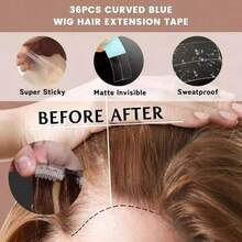 36/50/72/150pcs Waterproof Adhesive Lace Front Hair Tape, Lace Wig Tape For Hair Extensions, Lace Front Support, Hair Pieces - View 9