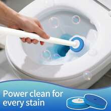 2026 New Disposable Toilet Brush Set, Wall-Mounted No-Dead-Angle Cleaning Brush, Replaceable Brush Head, Contactless Cleaning, Bathroom Household Cleaning Tool, Suitable For Cleaning Toilet, Bathroom, Bathtub, Swimming Pool, Perfect For Back To School Season Gift - Multicolor - View 4