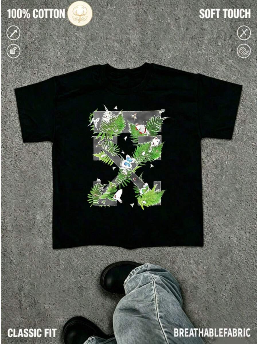 Men T-Shirts - 黑 - 查看 1