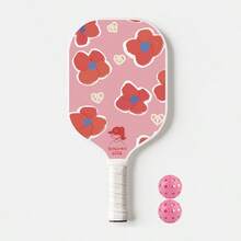Pickleball Paddle Set Lightweight Pickleball Racket For Adults & Beginners Pickleball Paddle Set With 2 Balls Pattern Pickleball Paddle Lightweight Fashion Pickleball Racket Sports Gift - Pink - View 11
