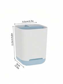 Plastic Toothbrush Holder For Bathroom Detachable 3 Slots Anti-Slip Electric Toothbrush And Toothpaste Organizer Caddy Lightweight Freestanding Bedroom Nursery Bathroom Storage Rack For Bathroom Vanity Home Bathroom Decor Fall Decor Back To School - Grey - View 10