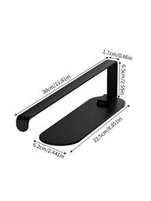 No-Drill Wall-Mounted Towel Rack, Strong Load Capacity Single Bar Holder For Towels And Washcloths, Space-Saving Bathroom Organizer, Perfect For Home And Kitchen Use, For Bathroom And Kitchen Towel Storage - Multicolor - View 14