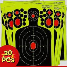 15/20pcs Human-Shaped Targets, Made Of Reactive Splatter And Fluorescent Paper Material, Suitable For Shooting Training - Multicolor - View 5
