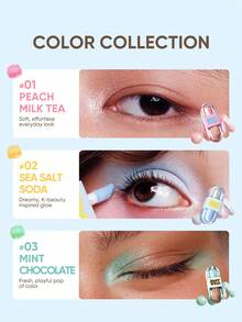 JUDYDOLL DUO EYE TINT 雙頭液體眼影 迷你限量版 Pocket Candy 系列 啞光亮片閃粉高光 多彩顯色持久 - 03 Mint Chocolate - 查看 4