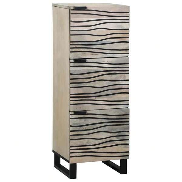Berkfield Media Storage Cabinets & Racks White And Black 40 X 33 X 110 Cm