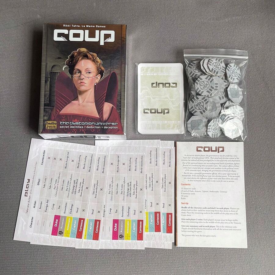 COUP Betrayal Coup 桌上遊戲 卡牌遊戲 休閒派對遊戲 英文版 - A - 查看 1
