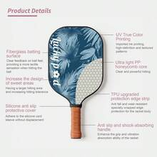 Bộ vợt Pickleball nhẹ cho người lớn và người mới bắt đầu, gồm 2 bóng, vợt Pickleball họa tiết thời trang, quà tặng thể thao - Màu xám đen - Xem 8