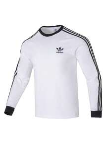Adidas Originals Men's 3-STRIPES LS T Soft & Comfortable Casual Sports Short Sleeve T-Shirt IA4879 - Classic White - View 1