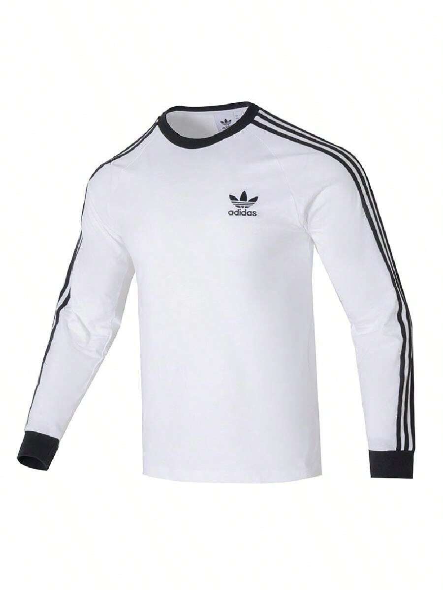 Adidas Originals Men's 3-STRIPES LS T Soft & Comfortable Casual Sports Short Sleeve T-Shirt IA4879 - Classic White - View 1
