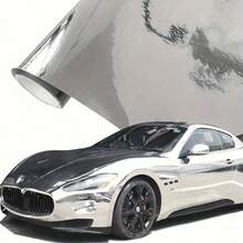 1pc Car PVC Mirror Vinyl Wrap Film, Air Release Technology - Stretchable High Gloss Reflective Finish For Car Wrapping Or Detail Wrapping Electroplated Mirror Car Film - A - View 8