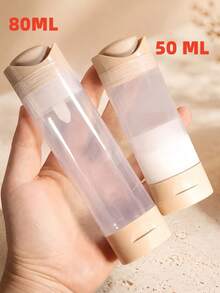 Botol Dispenser Perjalanan Isi Ulang, Wadah Cairan Portabel Anti Bocor untuk Sampo, Losion, Tabir Surya, dan Alas Bedak, Perlengkapan Perjalanan Penting - View 3