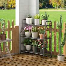 Simple Trending - Soporte para plantas de, metal, impermeable, para sala de estar, balcón, jardín - Multicolor - Ver 6