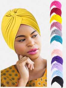 6pcs Women's Headscarf Headband Hat, Daily Use (Random Color) - Multicolor - View 3