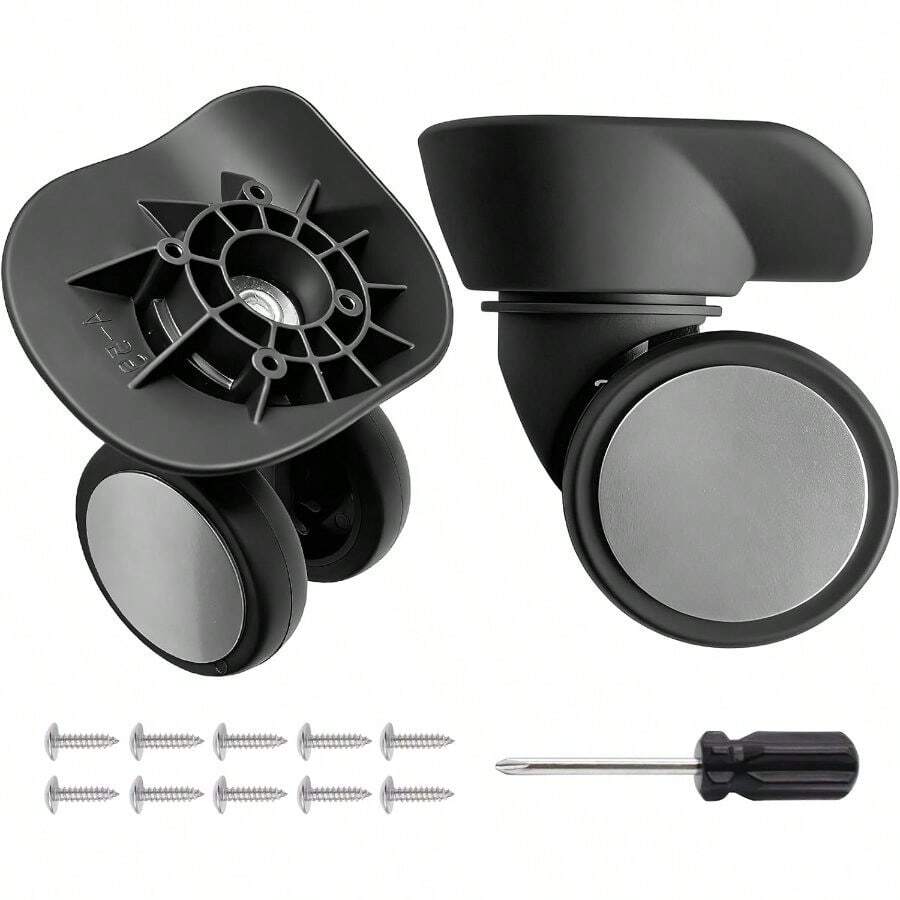 Luggage Wheels 2 Pack Heavy-Duty Suitcase Wheels With 4 Screw Holes, 360 Smooth Rolling Spinner Casters Luggage Repair(FW051) - Fw051 - View 1