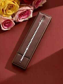 Fashionable Minimalist Heart-Shaped Bracelet, Niche Exquisite Sparkling High-End Banquet Accessory And Versatile Daily Hand Jewelry - B9048-hB - View 3