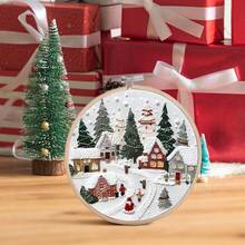 1 Set DIY Christmas Embroidery Kit, Handmade Embroidery Beginner Set, Cross Stitch Floral Pattern, Christmas Decor, Bedroom Living Room Winter Handmade Decoration, Sewing Practice, Hanging Ornament Holiday Decoration, Personalized Gift, Home Craft Activity - Multiple Styles - View 6