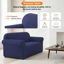 MRustc Sofa Slipcovers - Navy Blue - View 5