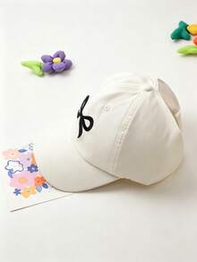 1pc Personalized Custom Spring/Summer Hollow Top Baseball Cap With Heart Bow, Duck Bill Cap, Tie-Up High Ponytail Hat, Fashionable Multi-Functional Thin Breathable Hat For Girls, Suitable For Daily Wear, Travel, Outdoor Sports, Beach And Hiking, Customizable Embroidered Name/Letter - Multicolor - View 7