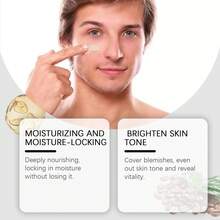 Crema Sin Maquillaje para Hombres East Moon: Crema acuosa, translúcida, brillante, hidratante, disimuladora, fácil de usar y humectante. - 1 - Ver 3
