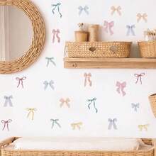 Watercolo Bows Ribbons Wall Stickers Decals Wedding Party School For Bedroom Living Room Playroom Home Wall Decor - Bow - View 4