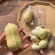 2026新款脆皮花生壓力球 柔軟可捏慢回彈花生造型 紓壓捏捏球 奶油般柔軟觸感 指尖ASMR感官抗壓紓壓小玩具 生日禮物 節日禮物 完美禮物 返校季 萬聖節 - 彩色 - 查看 3