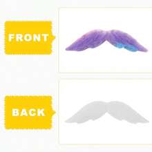 Vivinin 62PCS Fake Mustache, 18 Designs Self-Adhesive Fake Mustaches, Novelty Hairy Fake Beard For Role-Playing, Halloween, Birthday Party, Christmas - As Pic - View 3
