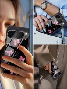 1件高畫質緞面蝴蝶結強化玻璃手機殼，相容 10、9、8、7 以及 Galaxy S26、S25、S24、S23、S22、A07、A56、A16 和 A06。特色包括保護性蝴蝶結設計、耐用外殼與極簡風格，非常適合夏天。這款高品質手機殼是送給朋友、同學、愛人或自己的絕佳日常禮物。 - 黑色 - 查看 5