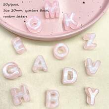 15-17 Pieces Acrylic Luminous Large Hole Letter English Support DIY Straight Hole Pendant Mobile Phone Chain Bead Loose Bead Jewelry Accessories - Multicolor - View 21