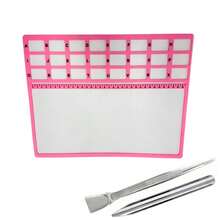 KLONKEE Bead Mat DIY Bracelet Necklace Design Tray, Long Tube Spoon Jewelry Shovel With Tweezers, Used For Beading Bracelet Jewelry Making, With Independent Grid, Practical And Convenient Tray Tool - Beaded Mat - View 12