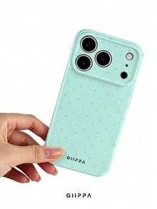 GIIPPA 1pc Light Blue Polka Dot Pattern Design Phone 17 Pro Max Phone Case, Compatible With Phone 16 Pro Max, 15 Pro Max, 14 Pro Max, Korean-Style High-End Fashion Fun Phone Case, Compatible With 11/12/13/14/15/16 Pro Max Plus, Elegant Design Suitable For Men And Women, Perfect Gift For Girlfriend On Christmas, Valentine's Day, Easter, Wedding Season And Birthday! - Baby Blue - View 5