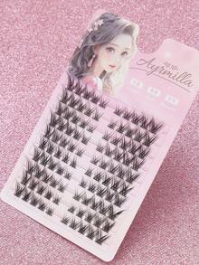 Ayrmilla 100 Clusters Of Fluffy Fox Eye Eyelashes 8-16 Mm Mixed Length, Personal Eyelash,Beautiful False Eyelashes, Exquisite False Eyelashes,DIY Eyelash Extension Eyelash Bundle Natural Eyelash Extension D Curl Cat Eye Eyelash Bundle. - C - View 5