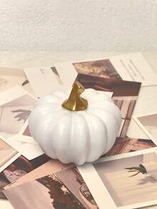 Charming White Pumpkin Decor - Perfect For Halloween, Thanksgiving And Autumn Decoration | Versatile Desktop Accent For Living Room And Bedroom - A - View 11