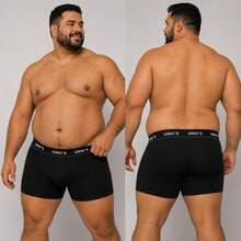 KIT com 10 Cuecas Boxer Plus Size em Microfibra Lisa Box Extra Grande Masculino Conforto e Qualidade - Multicolorido - Visão 8