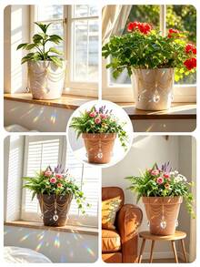 Crystal Light-Catching Ball, Perfect Choice For Decorating Flower Pots, Multi-Functional Hanging Ornament Suitable For Flower Pots, Balcony, Patio, Lawn And Small Garden, Rainbow Maker, Ideal Holiday Gift For Nature Lovers, Friends And Family - Multicolor - View 8