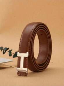 Luxury Silver H Buckle Belt - Sleek Fashion Belt For Suits & Jeans - Multicolor - View 9