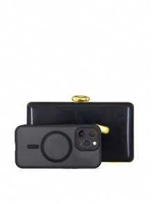 RCRK New Finger-Interlock Design Women's Clutch Bag, Suitable For City Daily, Party, Vacation, Gilded Heavy Craftsmanship, Light Luxury - Black - View 3