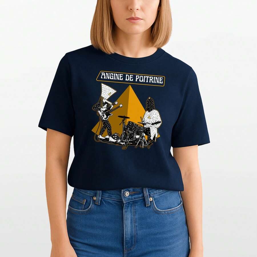 Kollektion Angine de Poitrine Band - T-Shirt in den Größen S bis 4XL - Schwarz - Übersicht 1