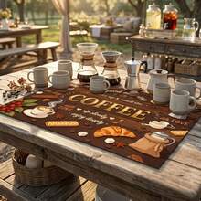 1pc Dish Drying Mat, Coffee Machine Mat, Coffee Theme Dish Drying Mat With Wooden Texture, Absorbent Mat, Kitchen Countertop Protection Non-Slip Mat, Creative Absorbent Draining Mat, Multi-Purpose Desktop Absorbent Drying Mat, Room Desktop Protection Mat, Holiday Gift, Kitchen Decor - XYLSD705 - View 5