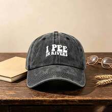 1pc Gothic Casual Washed Men Hat,Letters "IPEE"Printing, Unisex Fashion, Provides Shade & Sun Protection, Perfect For Outdoor Activities. - Multicolor - View 12