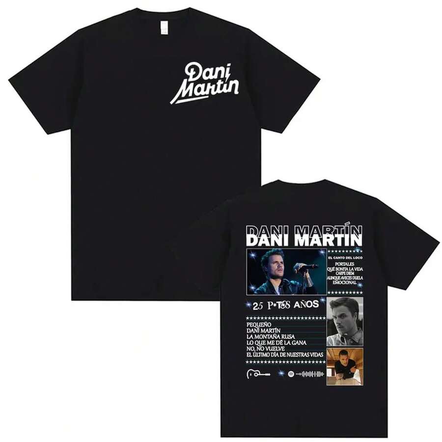 Dani  Ptos Anos Graphic T-Shirts For Men And Women, Fashionable Classic  T-Shirt, High-Quality Oversize T-Shirts Made Of 100% Cotton - White - View 1