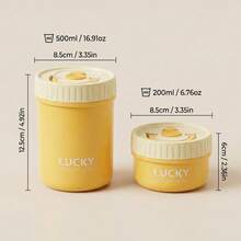 Microwaveable For Hot Food, 304 Stainless Steel Food With Handle, Leakproof Insulated Food Storage Containers, Double Wall Detachable Thermal Lunch Box, Stackable Warm Food Container For School Student, Insulated Bowl With Scale - Multicolor - View 13