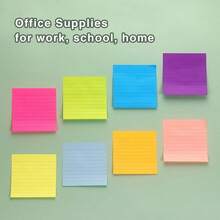 10/5/3/1pc Colorful Sticky Notes (50 Sheets/Pad) Striped Paper Sticky Notes With Strong Adhesive, School Supplies, Learning Essentials, Office And Home Memo Pads, Multiple Colors, Creative Memo Notebook, Tear-Off Notepad, Suitable For Office And Home Use - Multicolor - View 7