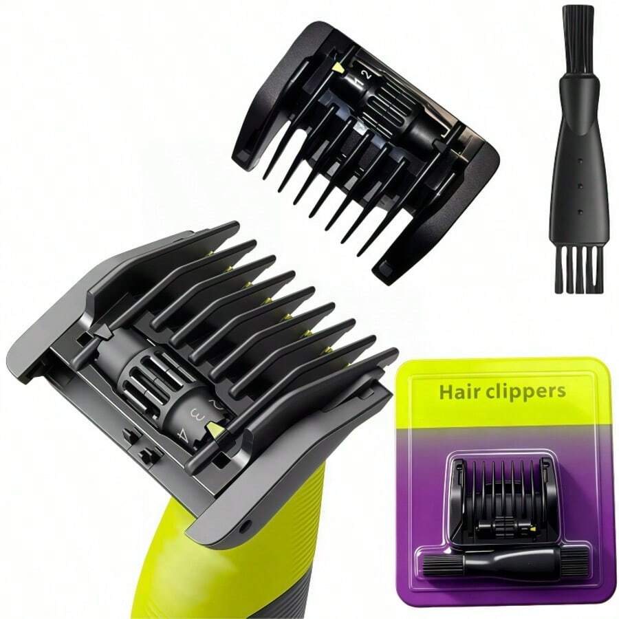 5合1導向梳修剪器，相容於單刀片 QP2520 QP2530 QP2620 QP2630 QP2724 QP2834 鬍鬚修剪器，1-5mm可調式