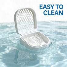 Retainer Storage Case (3D Printed Design) | Easy-Clean Inner Tray + Breathable Hollow Design | Slim & Portable | Travel Storage Case For Teens/Adults Orthodontic Retainers - View 2