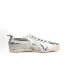 Asics Authentic Onitsuka Tiger Mexico 66 Leather Sneakers - White/Blue/Red Classic Low-Top | Premium Japanese Heritage Footwear | Slim-Profile Lightweight Trainers - 銀白色 - 查看 2