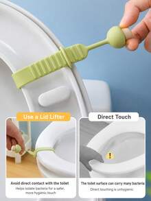 8pcs Set (4 Toilet Lid Lifters And 4 Hooks) Mushroom-Shaped Toilet Lid Handles With Non-Slip Grip, Anti-Dirt Handles For Toilet Lids, 4 Colors - Multi-Functional Convenient Bathroom Accessories, Keep Hands Clean - A - View 7