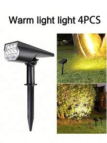 LED Solar Powered Dual-Use Spotlight Tree Light Outdoor Ultra Bright Multi-Color Landscape Light Yard Garden Villa Decoration Floodlight Lawn Path Light - Lawn Lights - View 27
