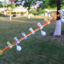 12 PCS Outdoor Light String Plastic Clips, Camping Ambiance Lamp Clip,Windproof Tent Fixing Clips Suitable For Use With Outdoor,Fabric, Quilting, Embroidery, Handicrafts, Paperwork, And Binding Supplies - Multicolor - View 2