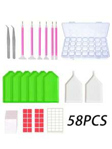 完整 5D 鑽石畫工具套組，適用於 DIY 水鑽與 5D 鑽石貼紙手工配件，適合愛好者與初學者 - A - 查看 10